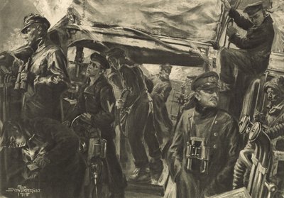 En el puente de un torpedero durante el reconocimiento nocturno de Felix Schwormstadt